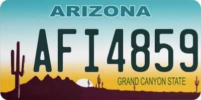AZ license plate AFI4859