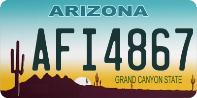 AZ license plate AFI4867