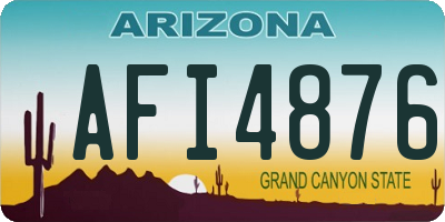 AZ license plate AFI4876