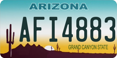 AZ license plate AFI4883