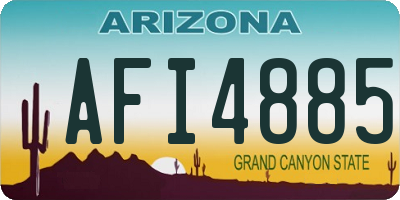 AZ license plate AFI4885