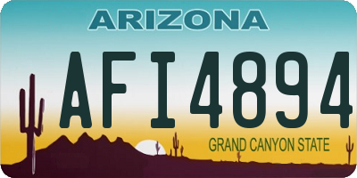 AZ license plate AFI4894
