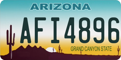 AZ license plate AFI4896