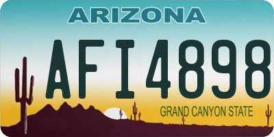 AZ license plate AFI4898