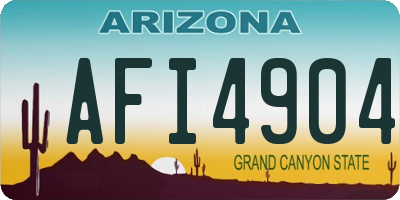 AZ license plate AFI4904