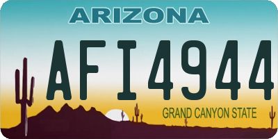 AZ license plate AFI4944