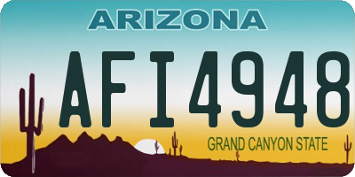 AZ license plate AFI4948