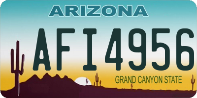 AZ license plate AFI4956