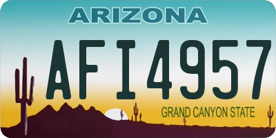 AZ license plate AFI4957