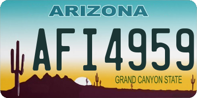 AZ license plate AFI4959