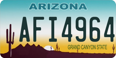 AZ license plate AFI4964