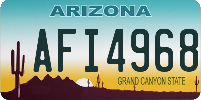 AZ license plate AFI4968