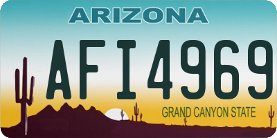AZ license plate AFI4969
