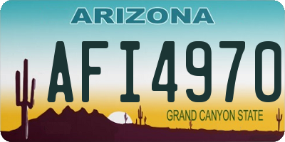 AZ license plate AFI4970