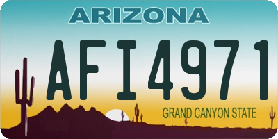 AZ license plate AFI4971