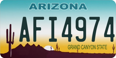 AZ license plate AFI4974