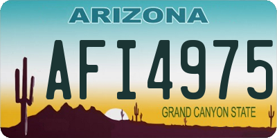 AZ license plate AFI4975