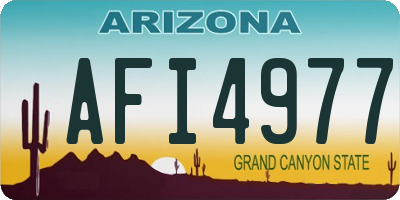AZ license plate AFI4977