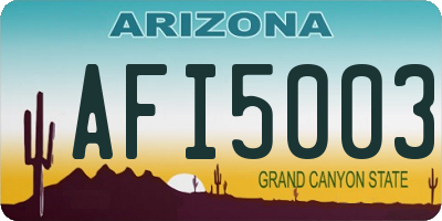 AZ license plate AFI5003