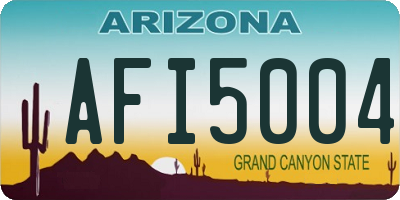 AZ license plate AFI5004