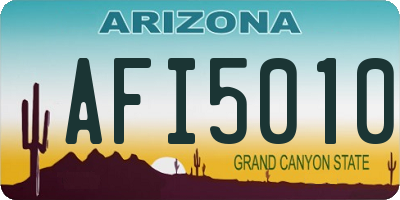 AZ license plate AFI5010