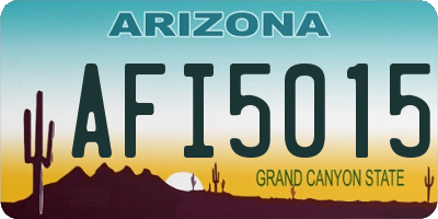 AZ license plate AFI5015
