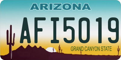 AZ license plate AFI5019