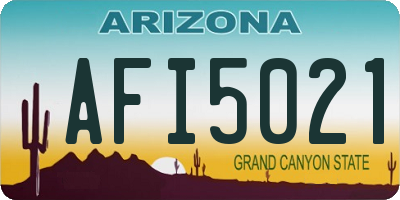 AZ license plate AFI5021