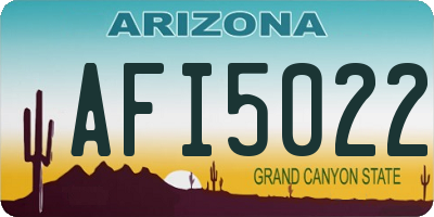 AZ license plate AFI5022