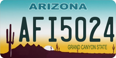 AZ license plate AFI5024