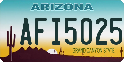 AZ license plate AFI5025