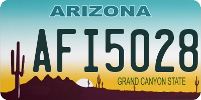 AZ license plate AFI5028