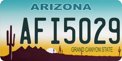 AZ license plate AFI5029
