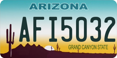 AZ license plate AFI5032