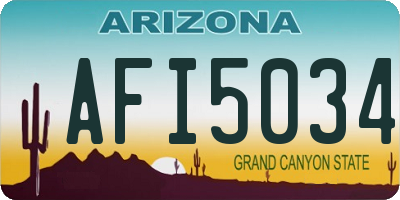 AZ license plate AFI5034