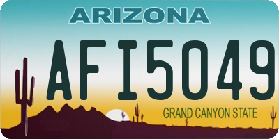 AZ license plate AFI5049