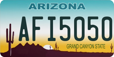 AZ license plate AFI5050