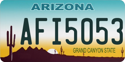 AZ license plate AFI5053