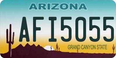 AZ license plate AFI5055