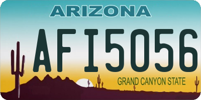 AZ license plate AFI5056