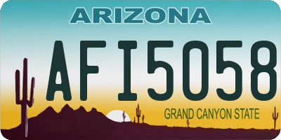 AZ license plate AFI5058