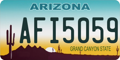 AZ license plate AFI5059
