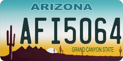 AZ license plate AFI5064