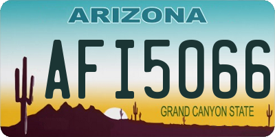 AZ license plate AFI5066