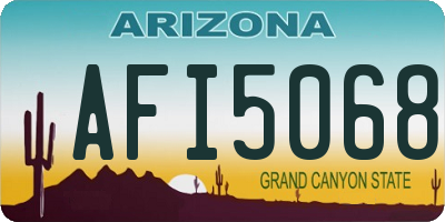 AZ license plate AFI5068