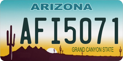 AZ license plate AFI5071
