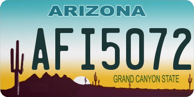 AZ license plate AFI5072