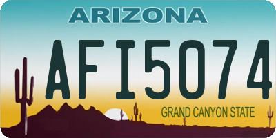 AZ license plate AFI5074