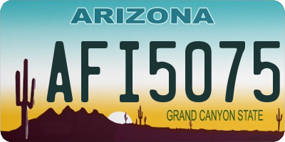 AZ license plate AFI5075