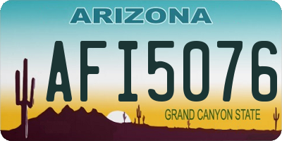 AZ license plate AFI5076